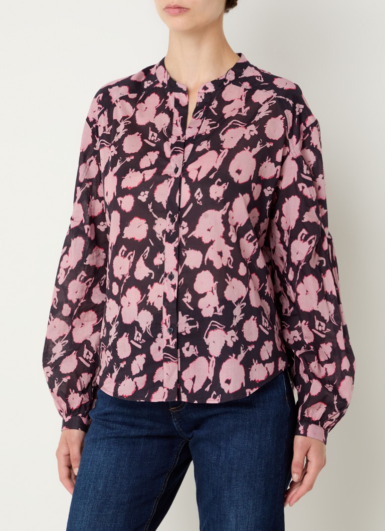 HUGO BOSS Berday blouse with print and balloon sleeve