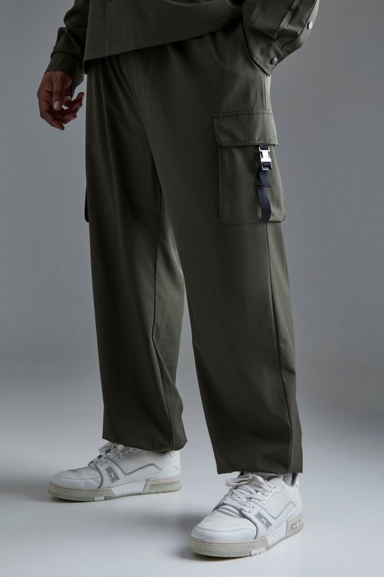 Plus Utility-Cargohose mit elastischem Bund