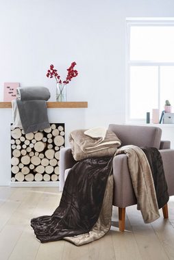 Wohndecke Doublesoft, s.Oliver, praktische Wendedecke, Kuscheldecke