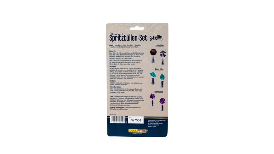 DECOCINO Spritztüllen Set 8tlg