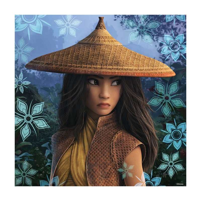 Puzzles Raya, la courageuse guerrière - DS Raya et le dernier dragon 3x 49 pièces