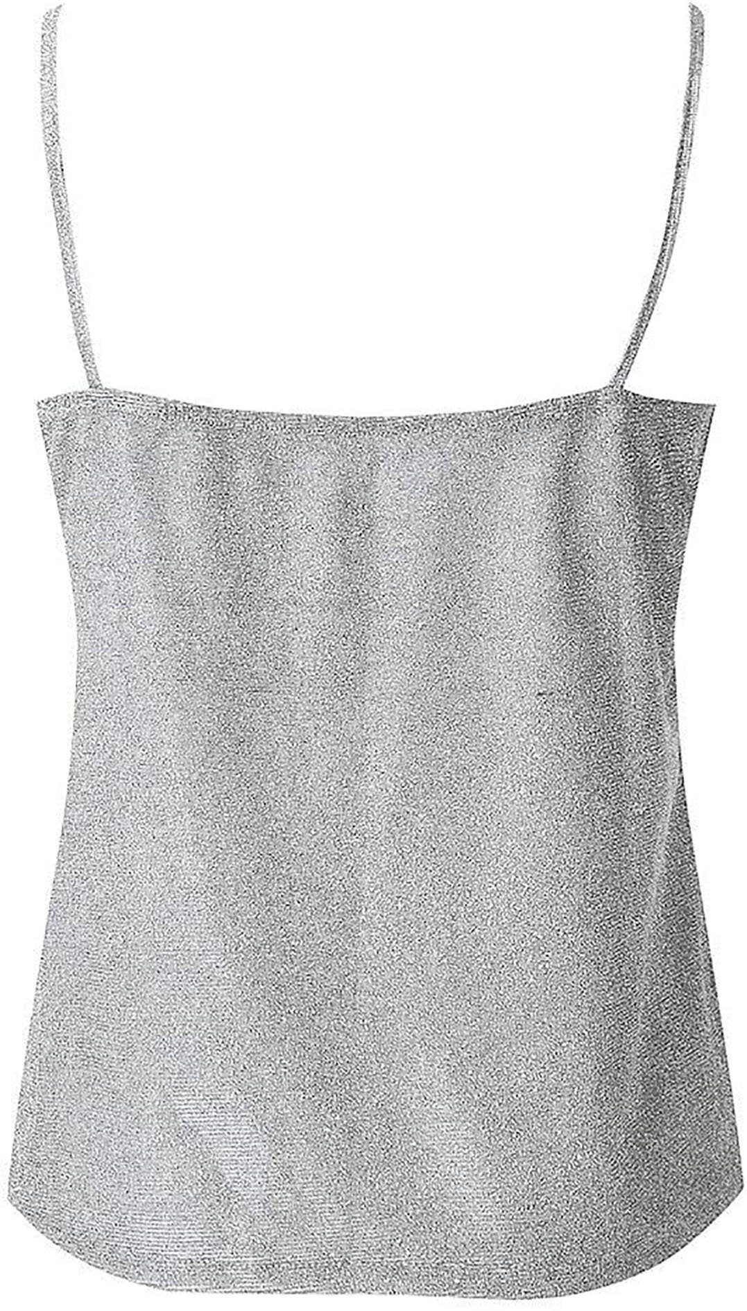 Tapferer Ping Stricktop Universal Top Damen Glitter Paillettenweste