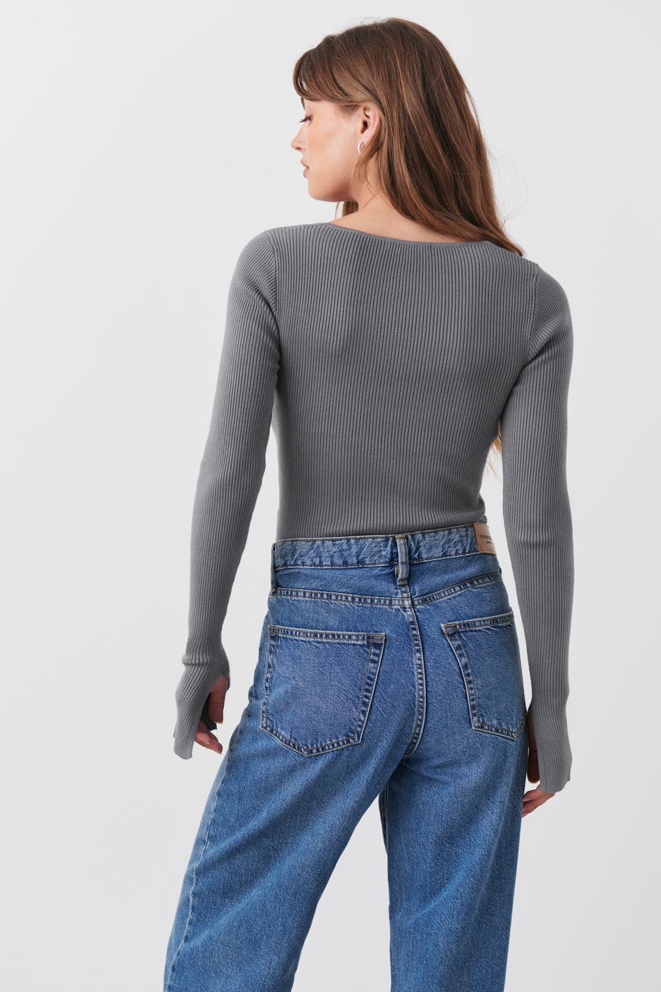 Rib knitted top