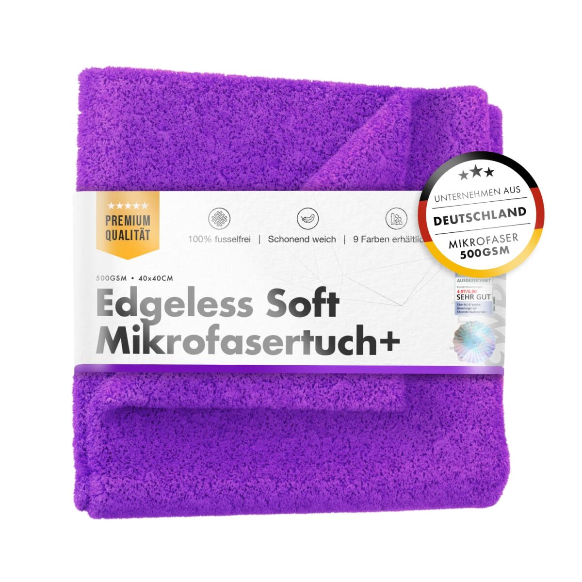 chemicalworkz Edgeless Soft Touch Towel 500GSM Violett Poliertuch 40×40cm