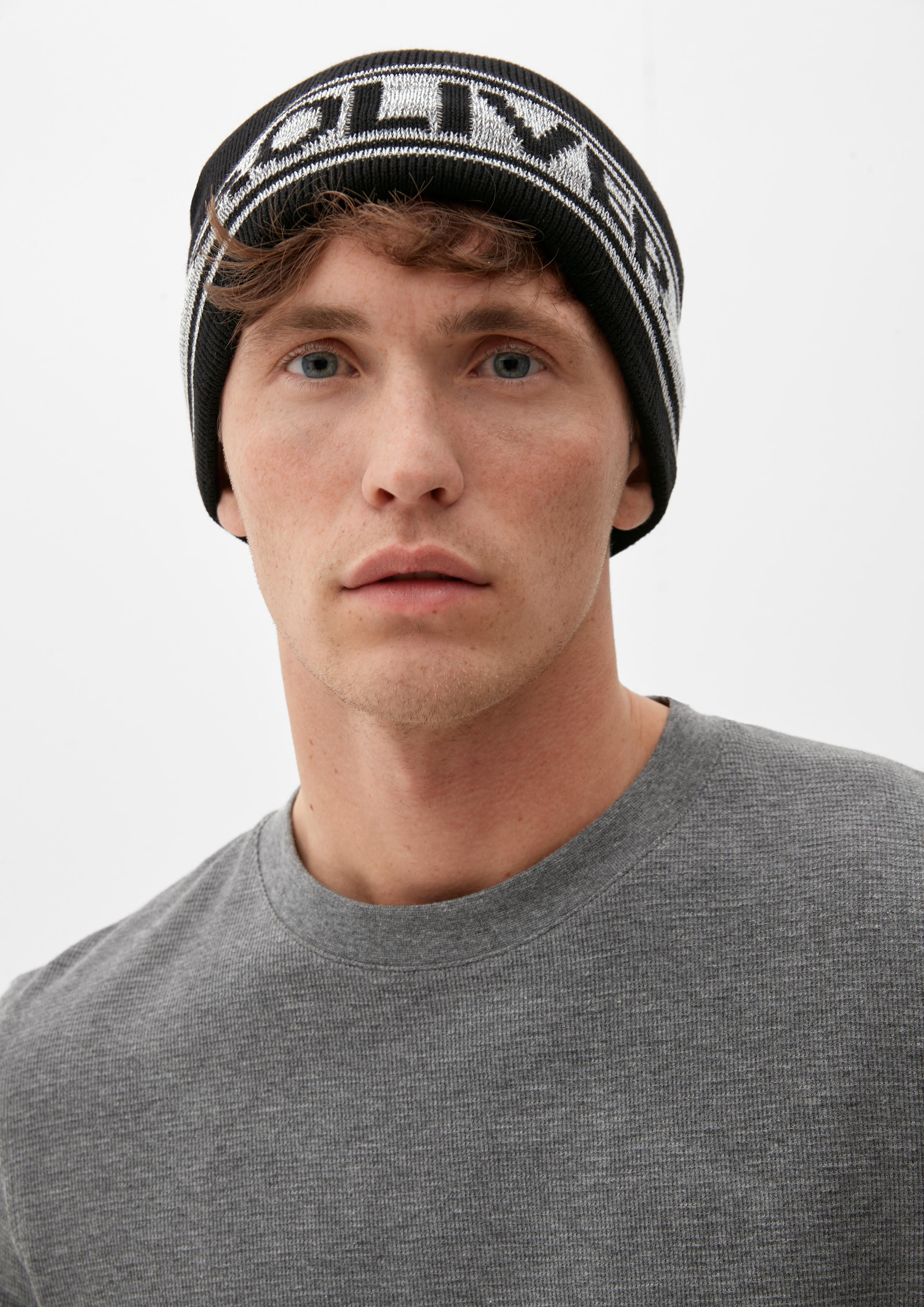 Strickmütze im Logo-Jacquard-Design  2125824-99X1
