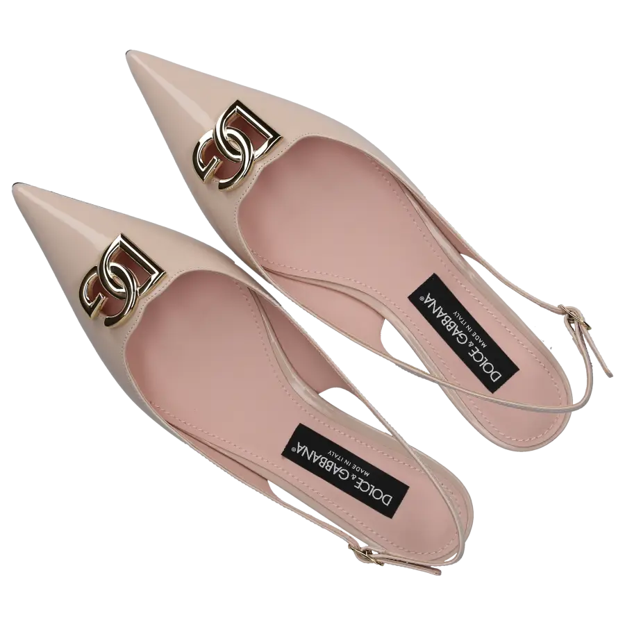 Dolce & Gabbana - Sling-Ballerinas LOLLO Lackleder - beige