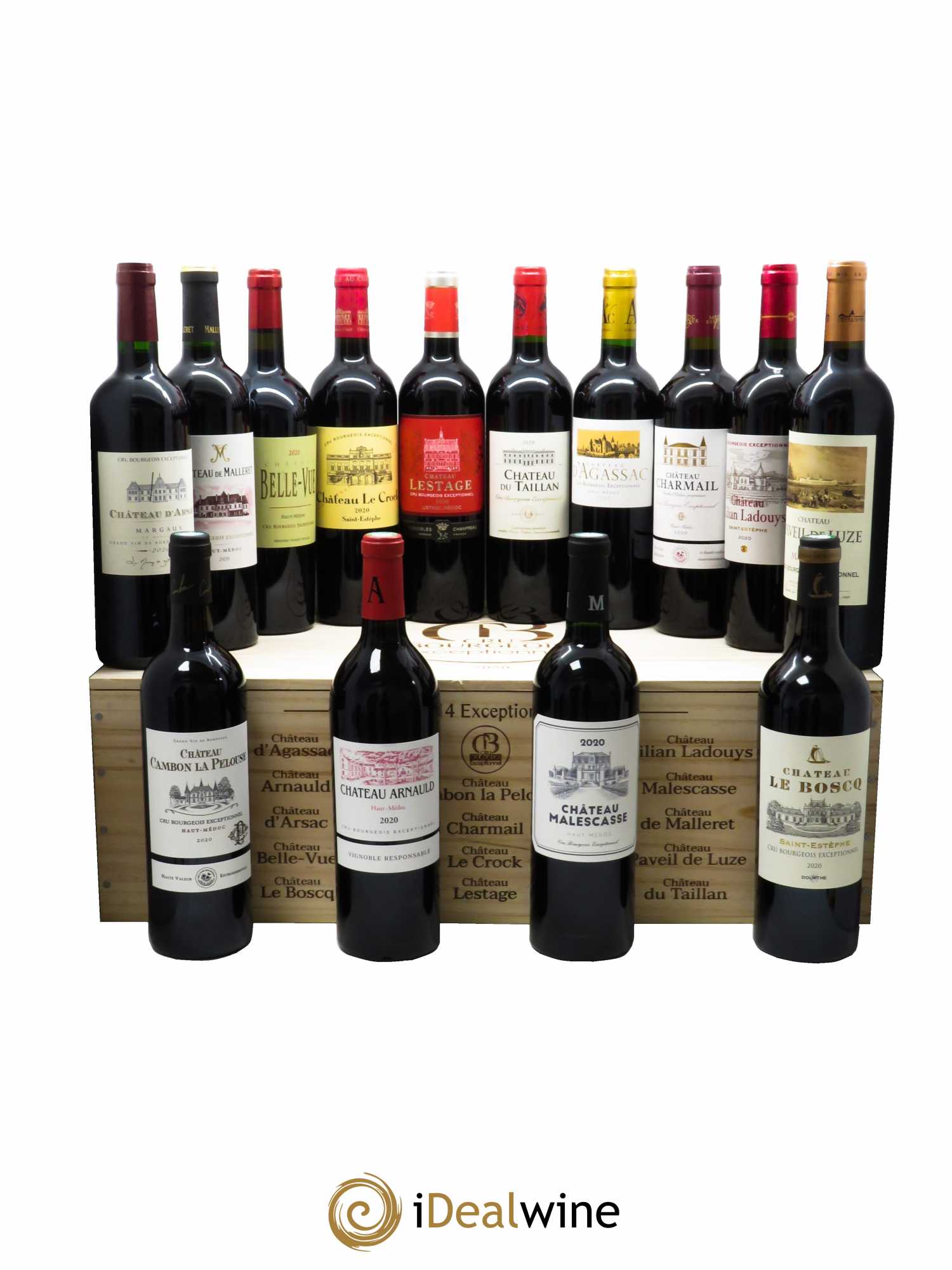 Caisse panachée Les 14 Crus Bourgeois Exceptionnels  2020 - Lot de 1 Bouteille