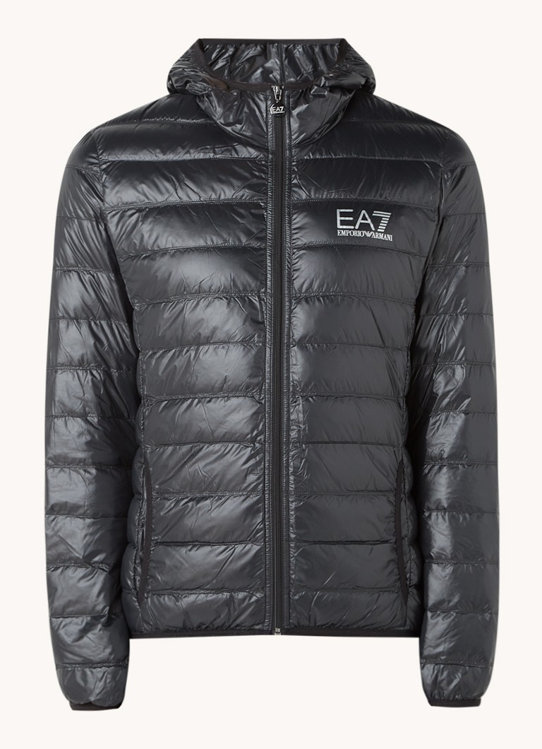 Jachetă sport Emporio Armani matlasată cu puf și logo