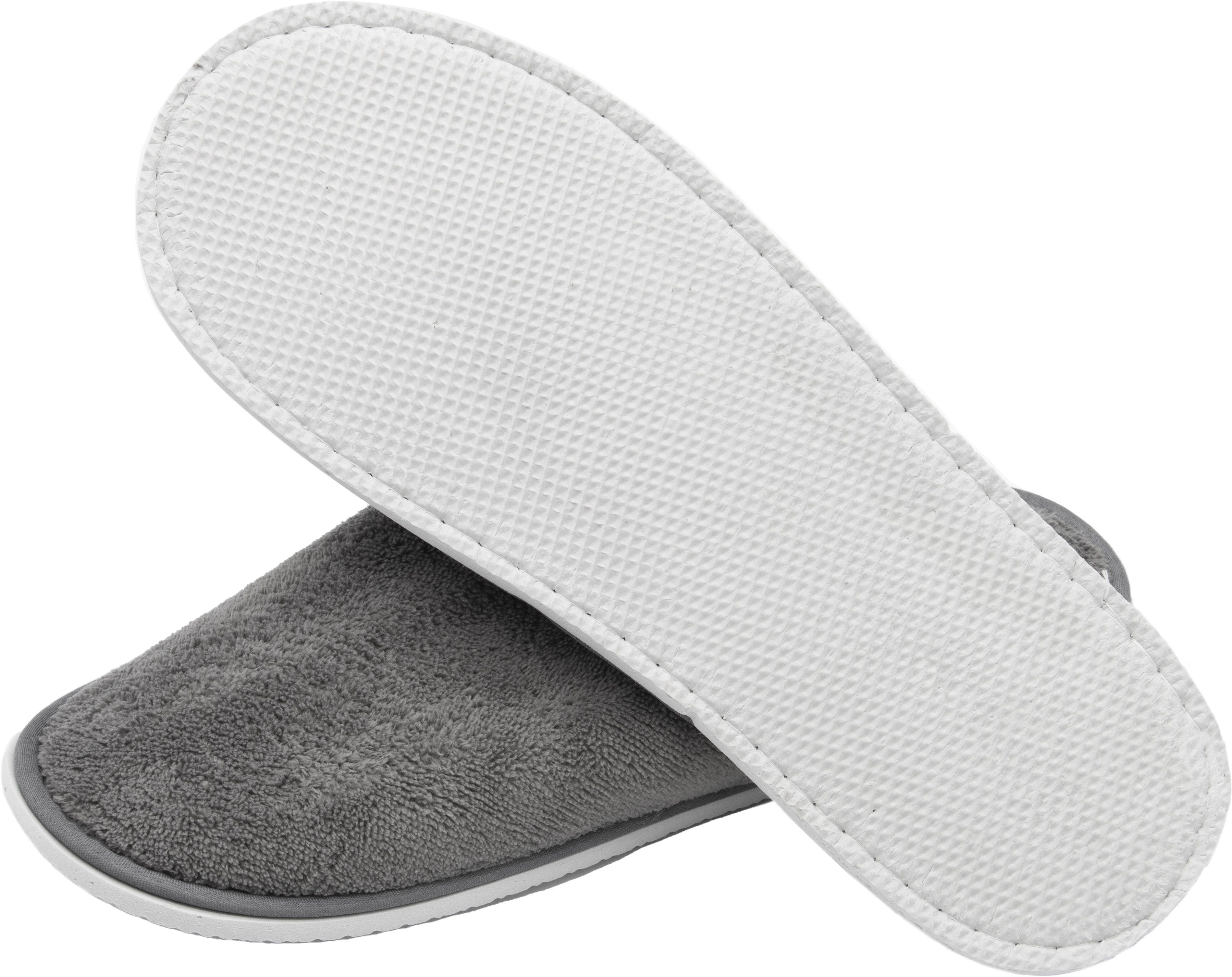 ZOLLNER Pantoffel (10-tlg) Universalgröße, 100% Polyester, vom Hotelwäschespezialisten
