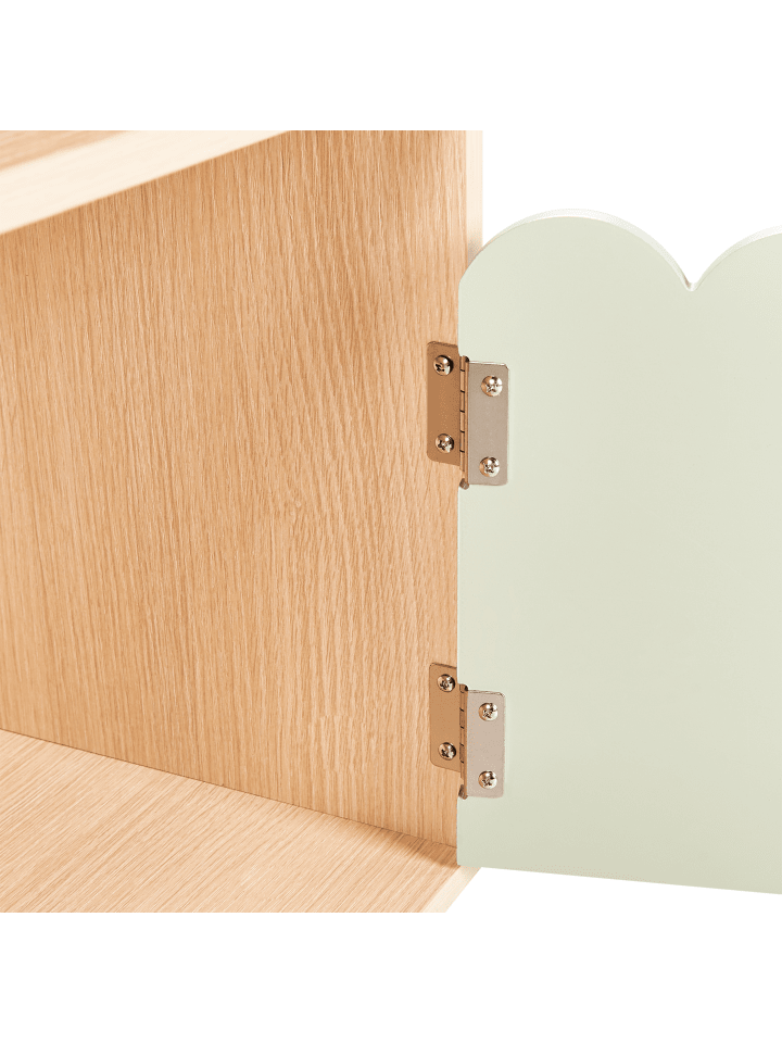 Beliani Bücherregal LACKEY in Heller Holzfarbton/Grün - (W) 60 x (H) 86 x (L) 30 cm günstig kaufen onesize