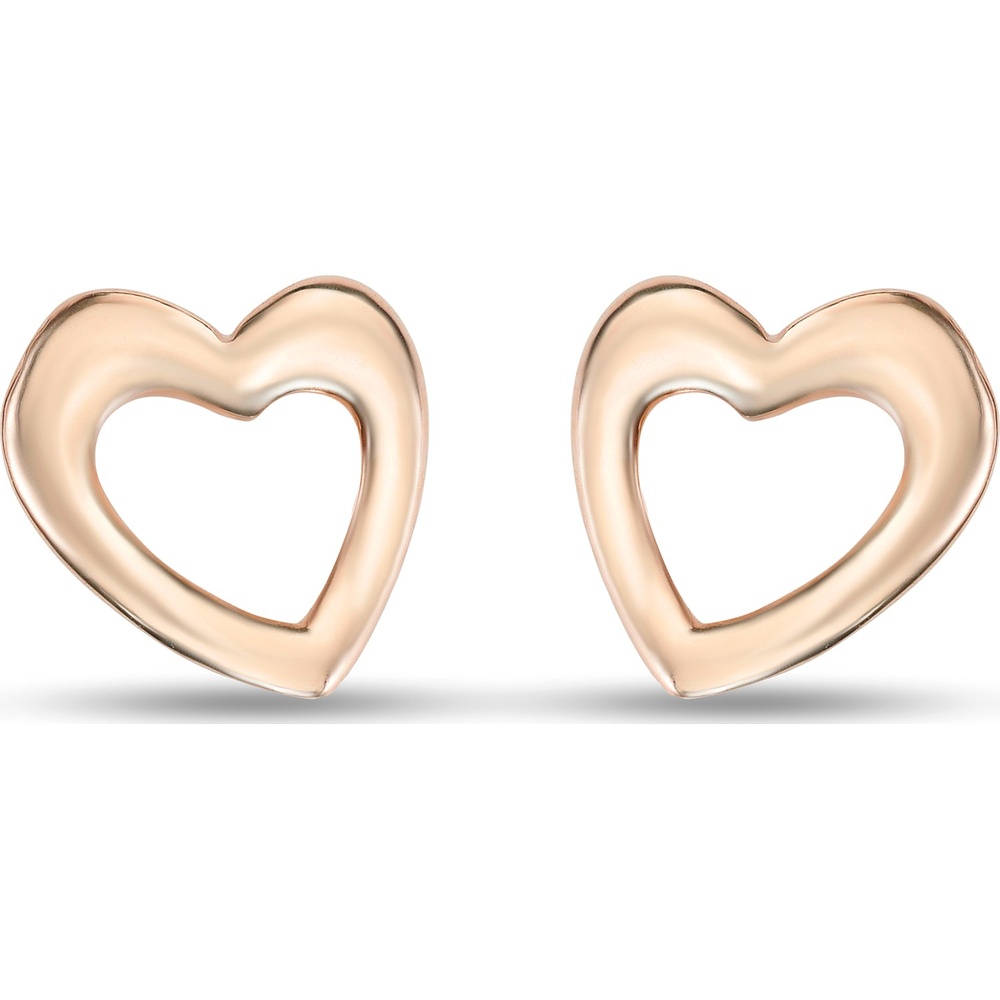 Valeria Boucles d'oreilles à fermoir à poussette 375 Or rose Boucles d'oreilles