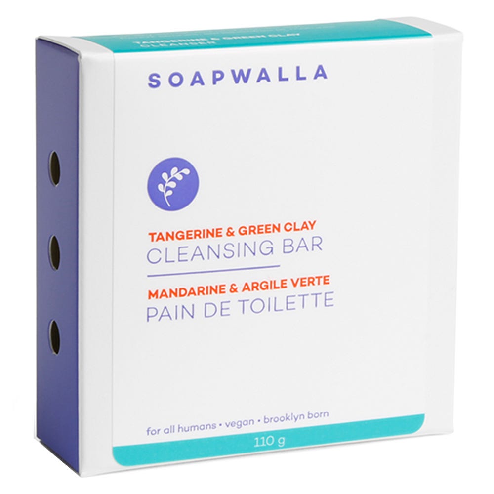 SOAPWALLA Tangerine & Green Clay Cleansing Bar 110 g