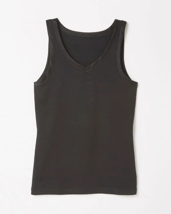 Débardeur biais satin en coton pima