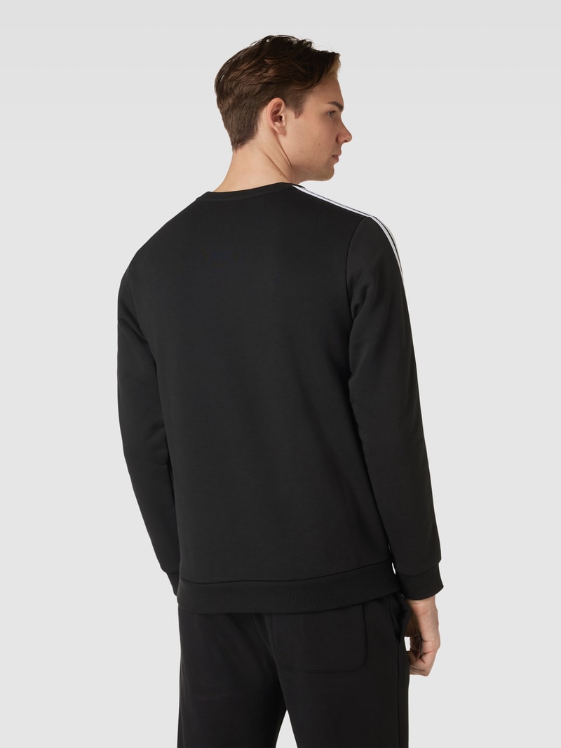 Sweatshirt mit labeltypischen Galonstreifen in schwarz