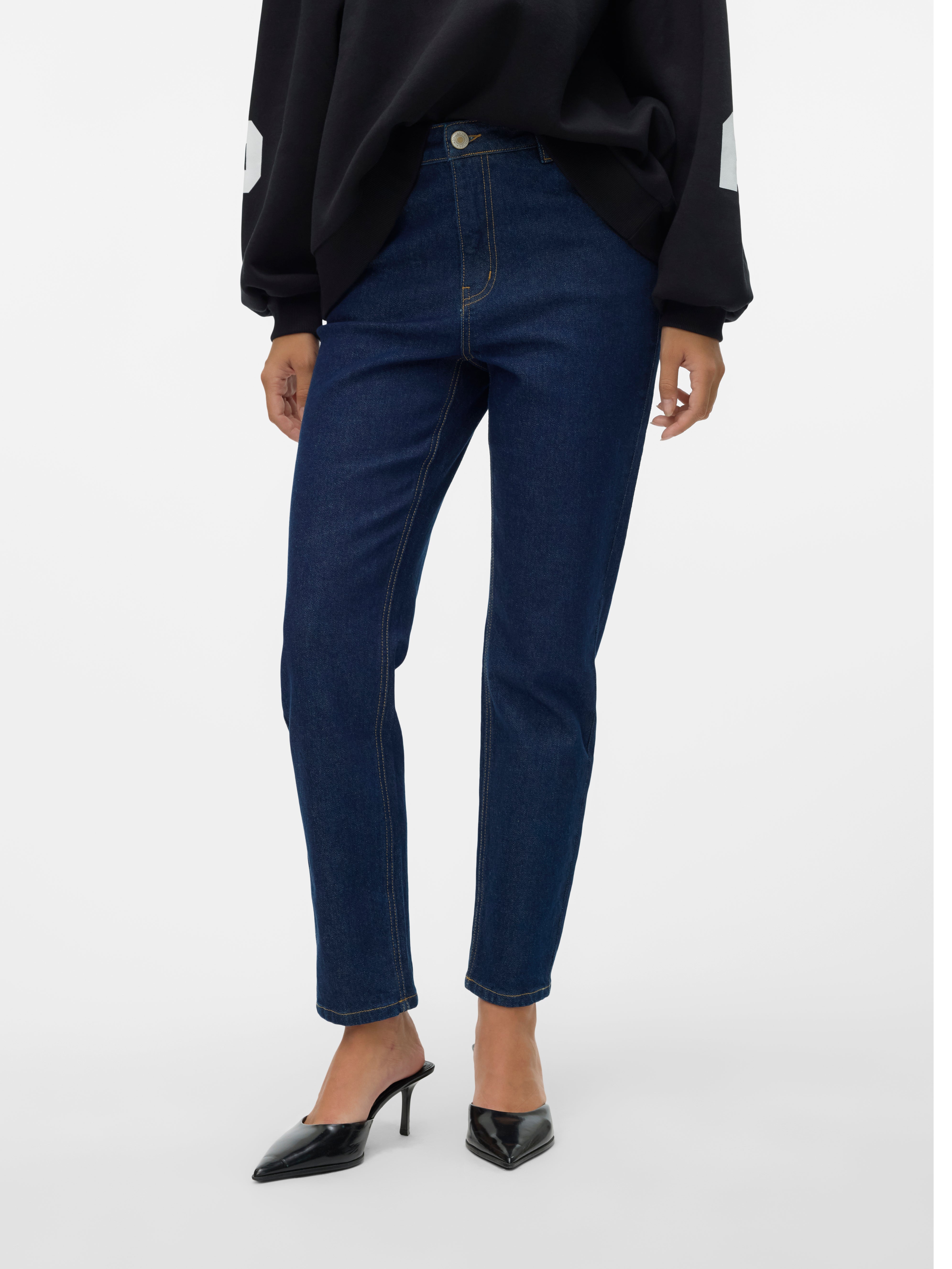 VMBRENDA Hohe Taille Gerade geschnitten Jeans