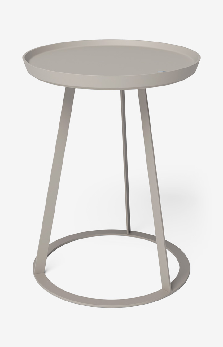 Beistelltisch JOOP! ROUND mit lackierter Holzfaserplatte, 45 x 52 cm in Taupe