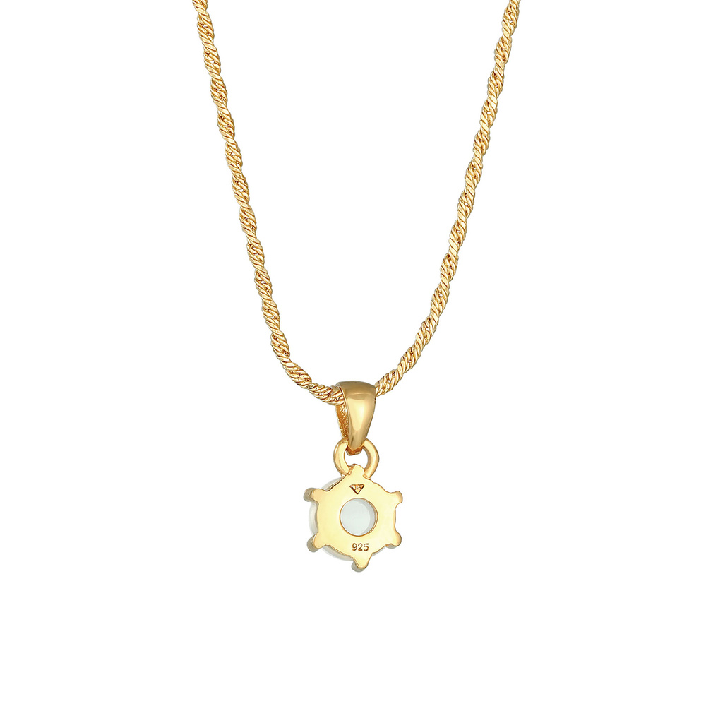 Elli PREMIUM Elli PREMIUM Collier Pendentif en pierre de lune pour dames Collier classique ave collier