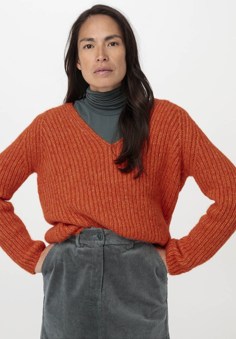 Pullover aus Alpaka mit Bio-Baumwolle