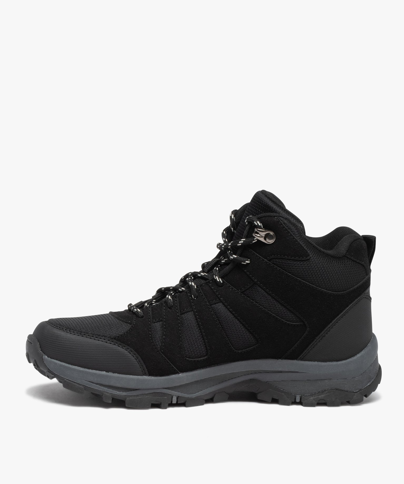 Chaussures de trekking homme montantes à lacets noir | GEMO