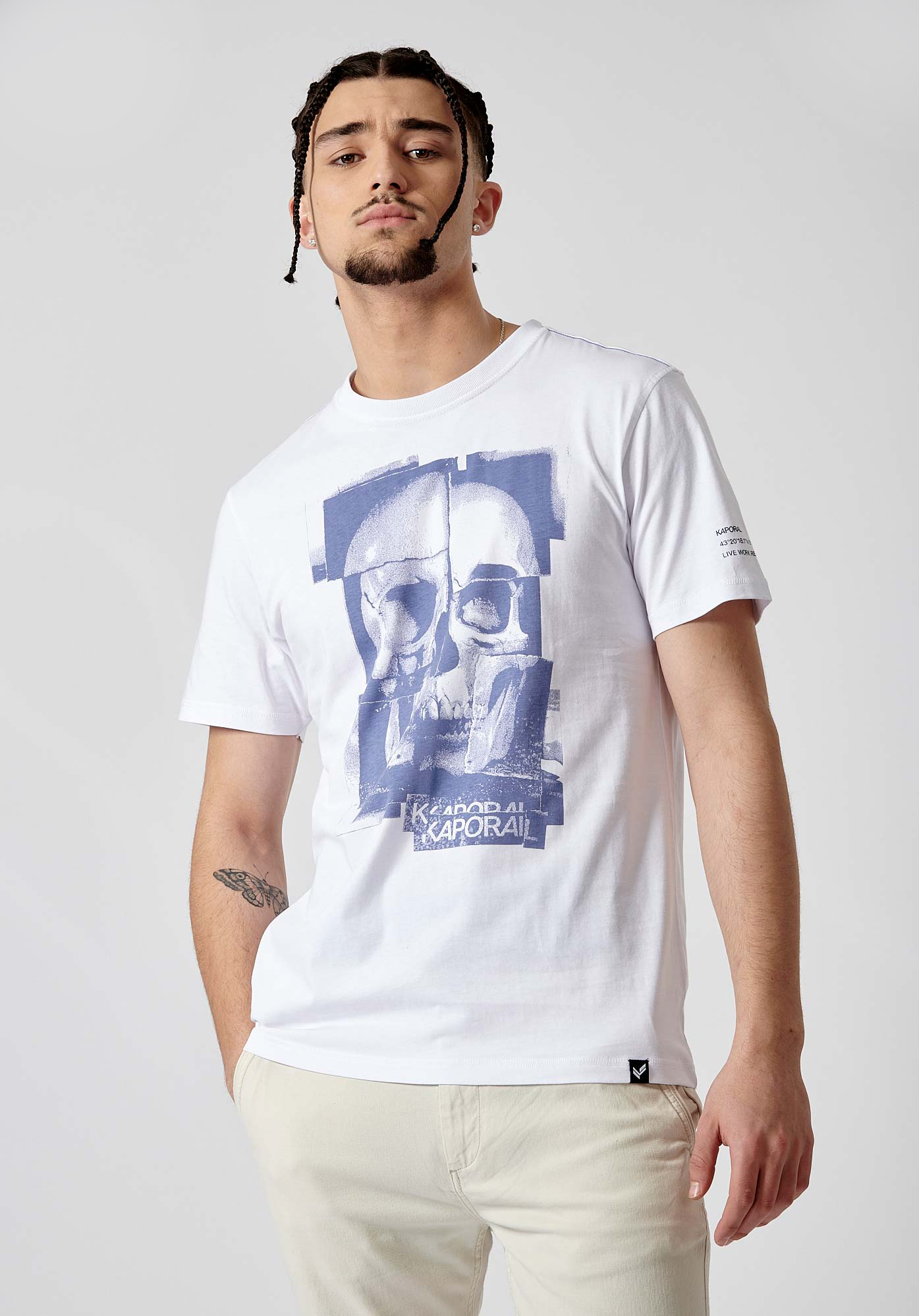 BERTO  T-shirt blanc homme 100% coton bio