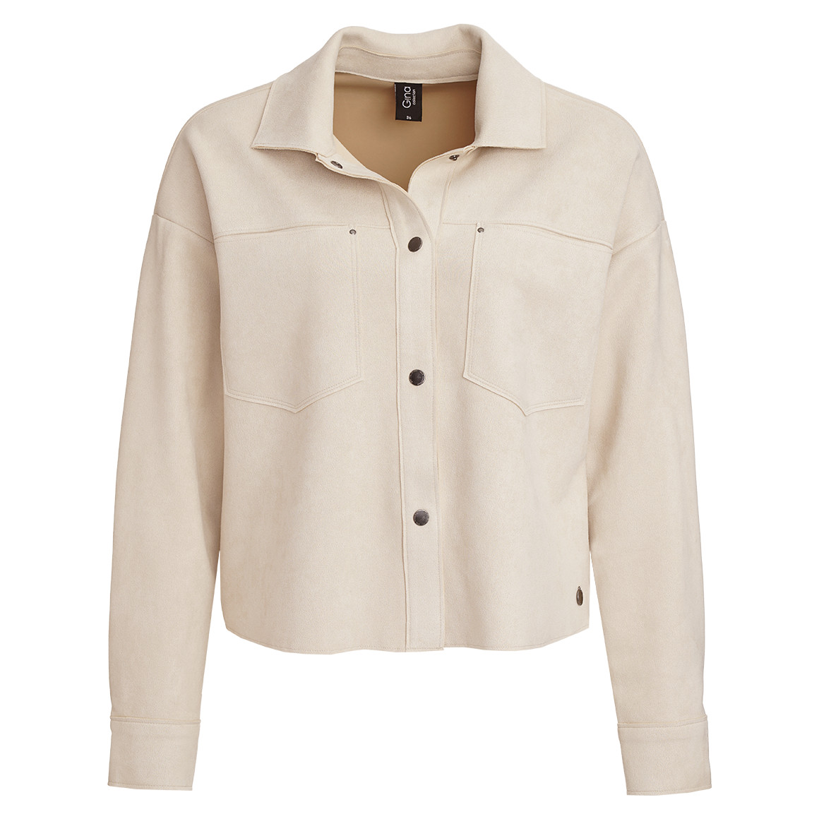 Damen Velours-Bluse mit Druckknopfleiste