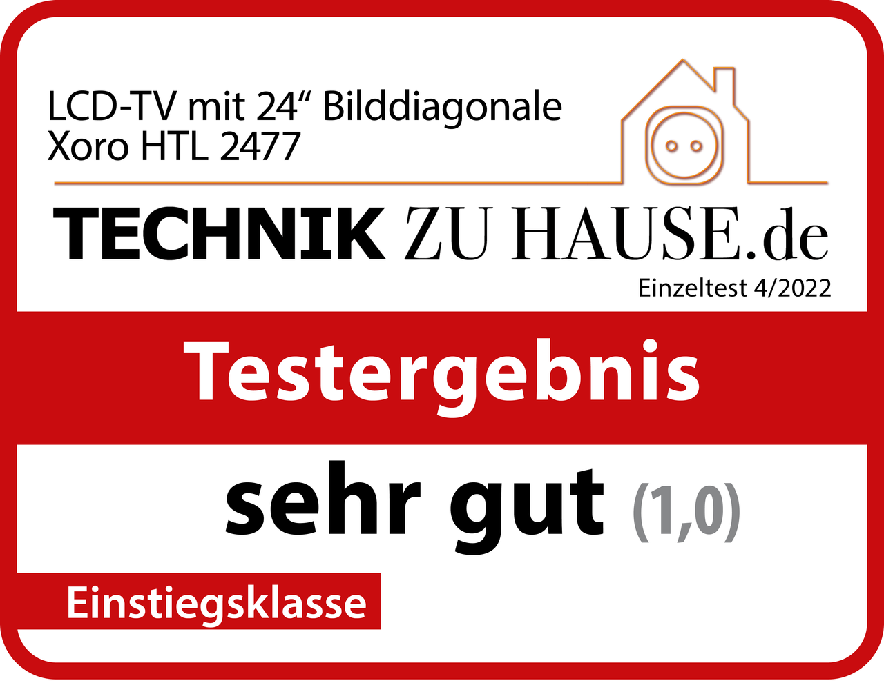 Xoro HTL 2477 23,6 Zoll Smart TV Fernseher mit 12V Anschluss