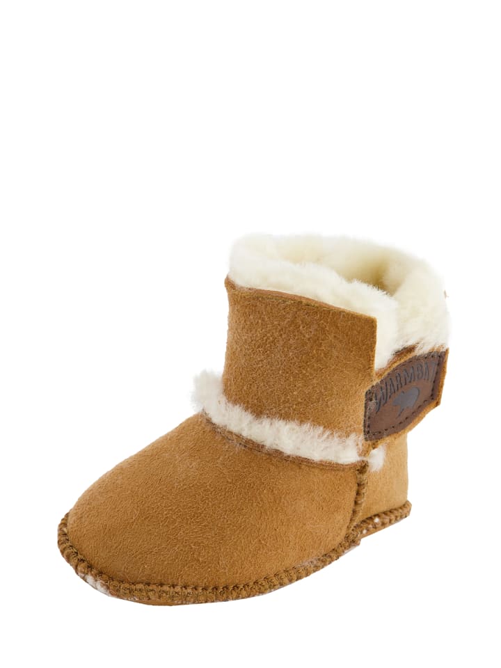 Warmbat Hausschuhe Hay Baby Bootie in Cognac günstig kaufen