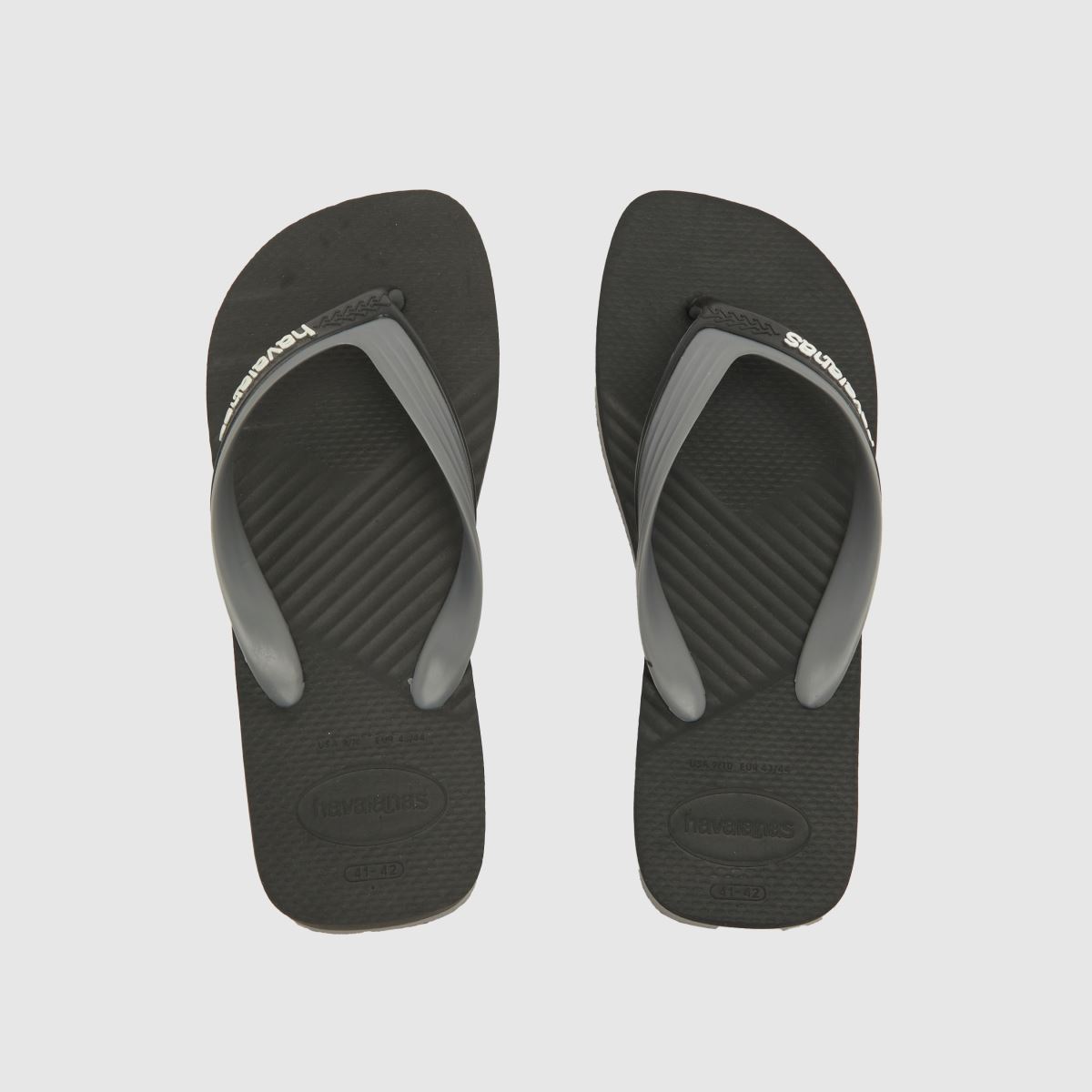 Havaianas dubbla sandaler i svart och grått