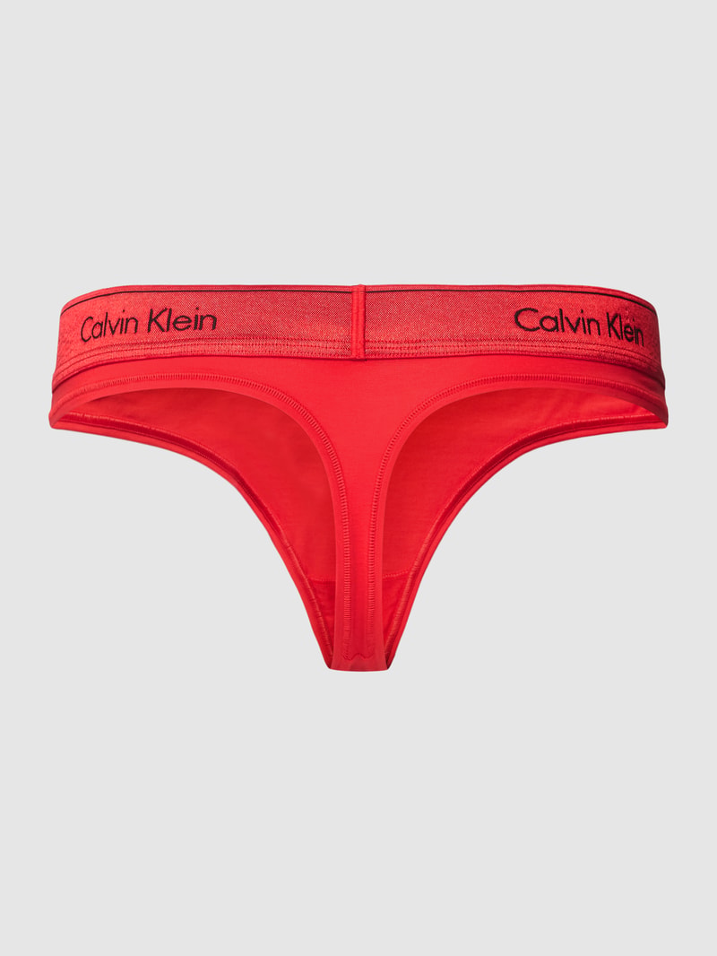 String mit elastischem Label-Bund Modell 'HOLIDAY' in rot