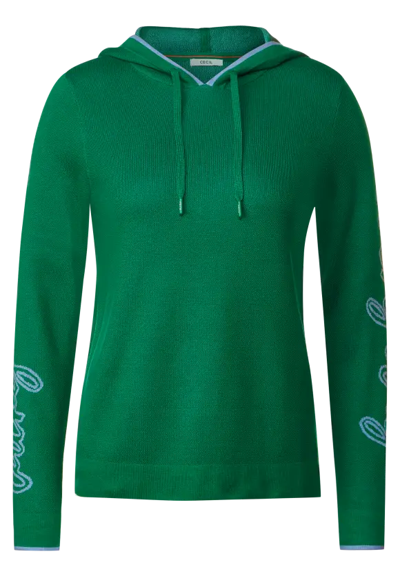 CECIL Jacquard Hoodie Pullover