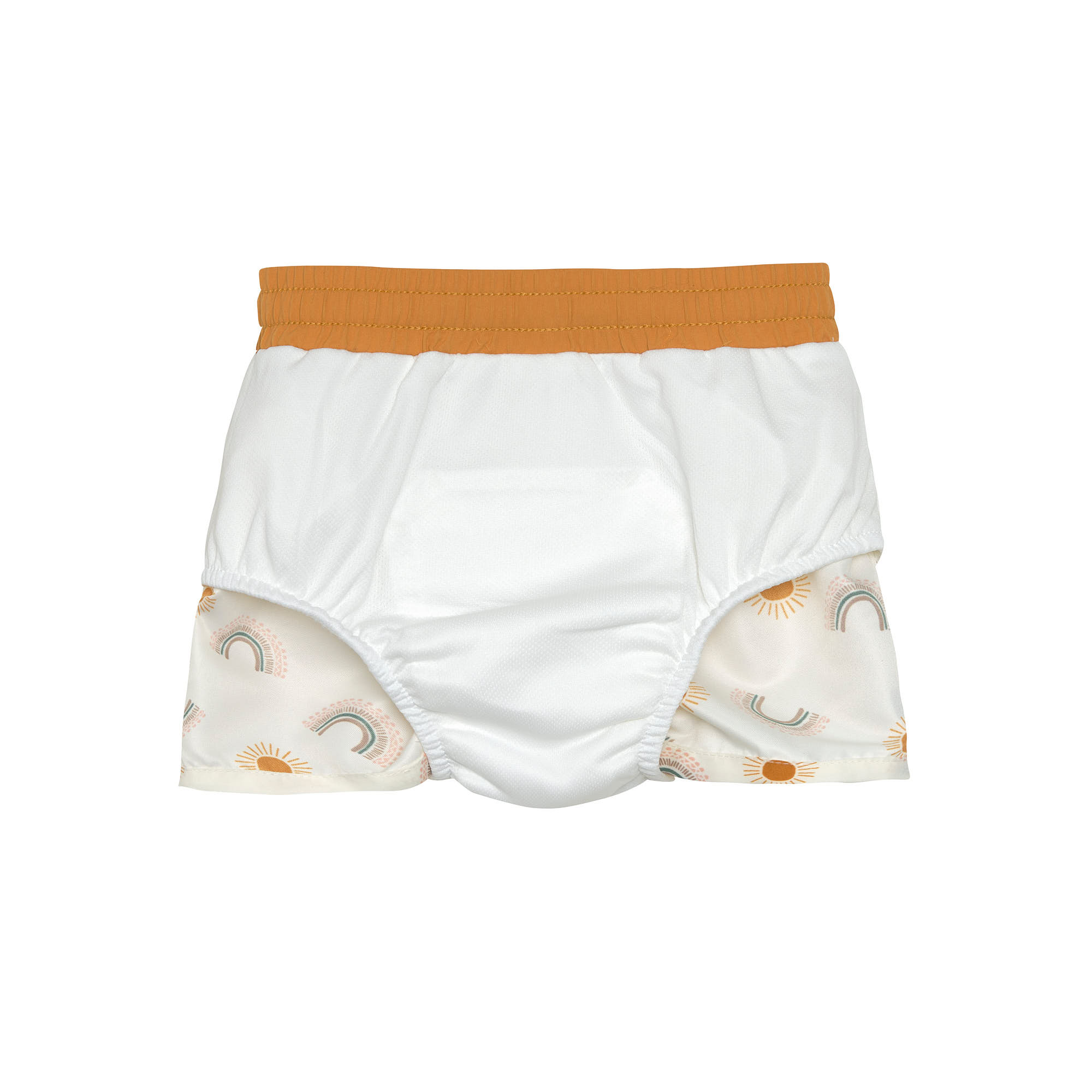 Badehose Baby - Regenbogen, Weiß