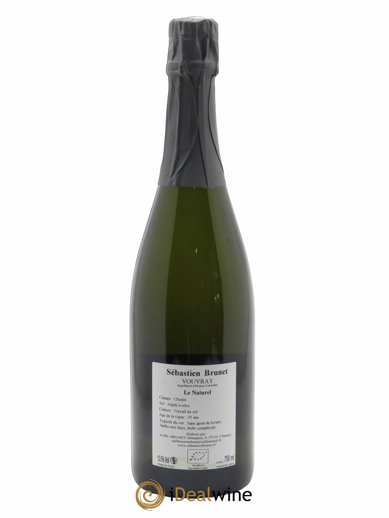 Vouvray Le Naturel Sébastien Brunet (Domaine)   - Lot de 1 Bouteille