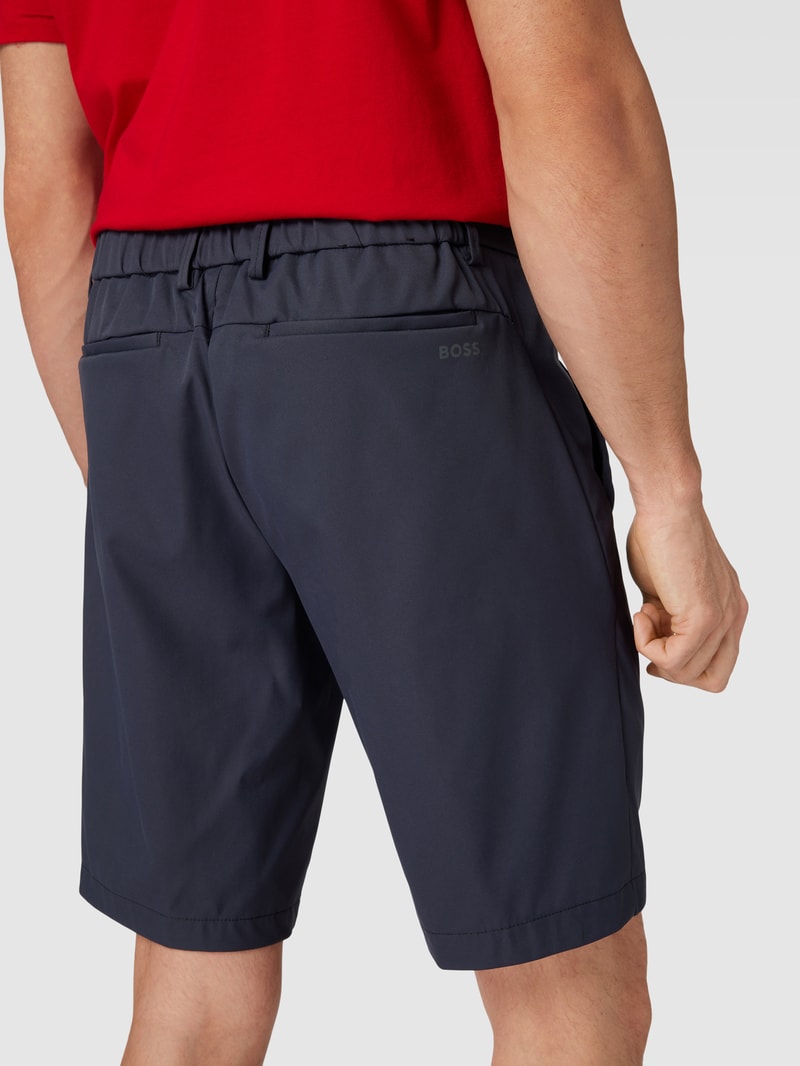 Shorts mit elastischem Bund Modell 'Drax' in dunkelblau