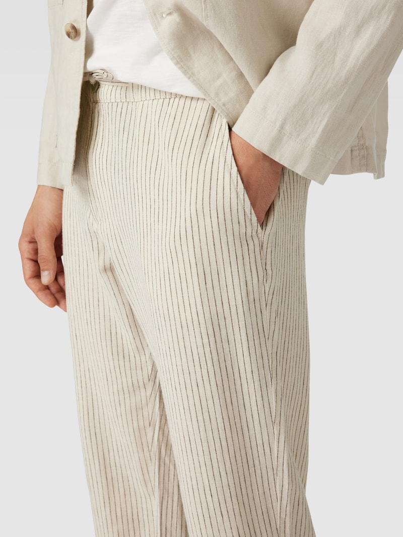 Stoffhose in melierter Optik in offwhite meliert