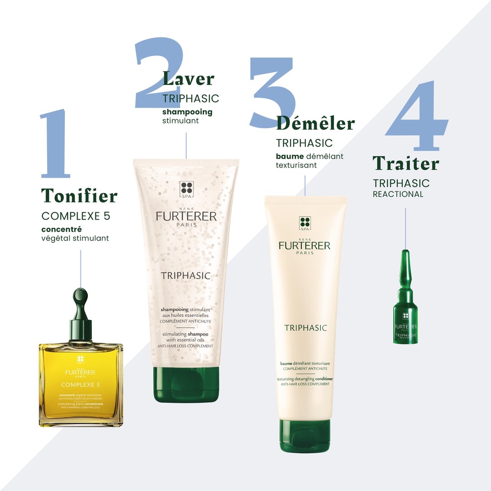 Furterer René Furterer Triphasic Traitement antic hute réactionnelle- 12 amp x 5 mL Soin sans rincage