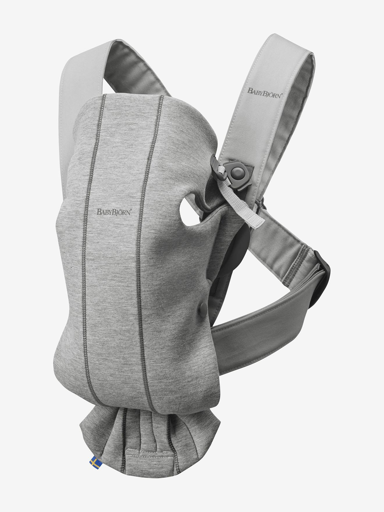 Porte-bébé Mini Jersey 3D BabyBjörn gris clair