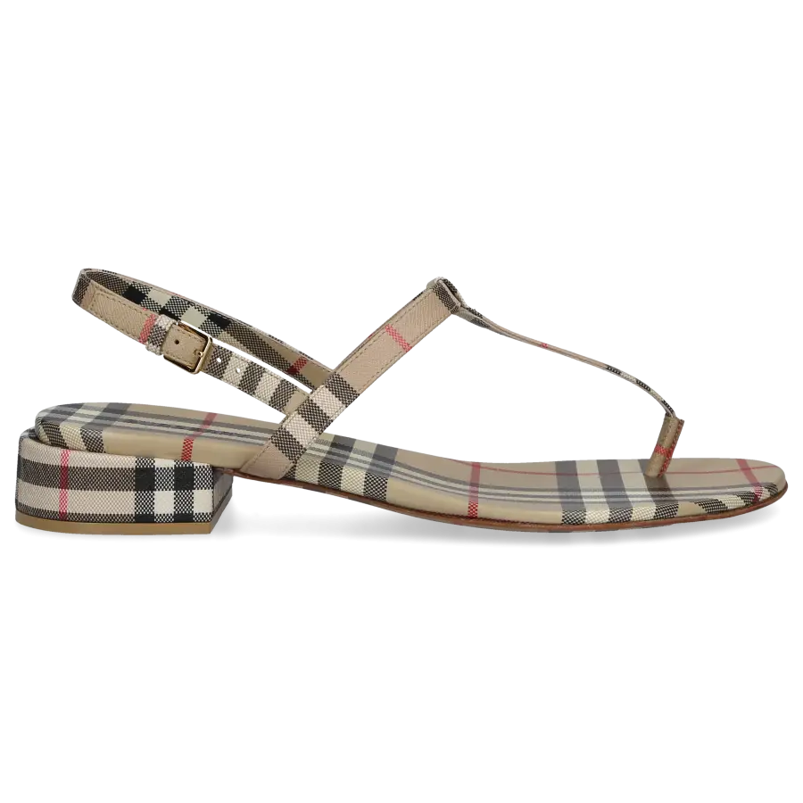 Burberry - Zehentrenner EMILY Baumwolle - beige