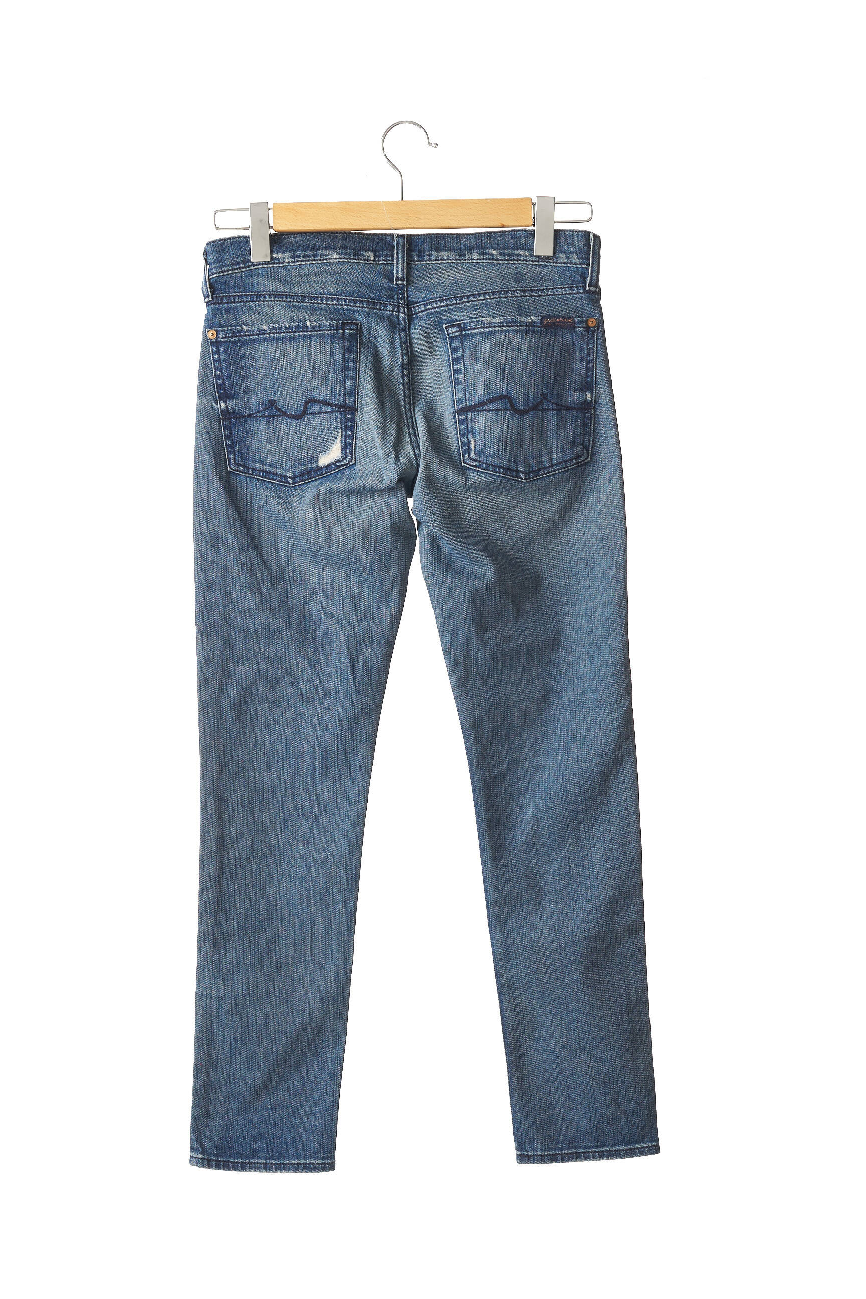 7 For All Mankind Jeans Coupe Slim Femme couleur bleu