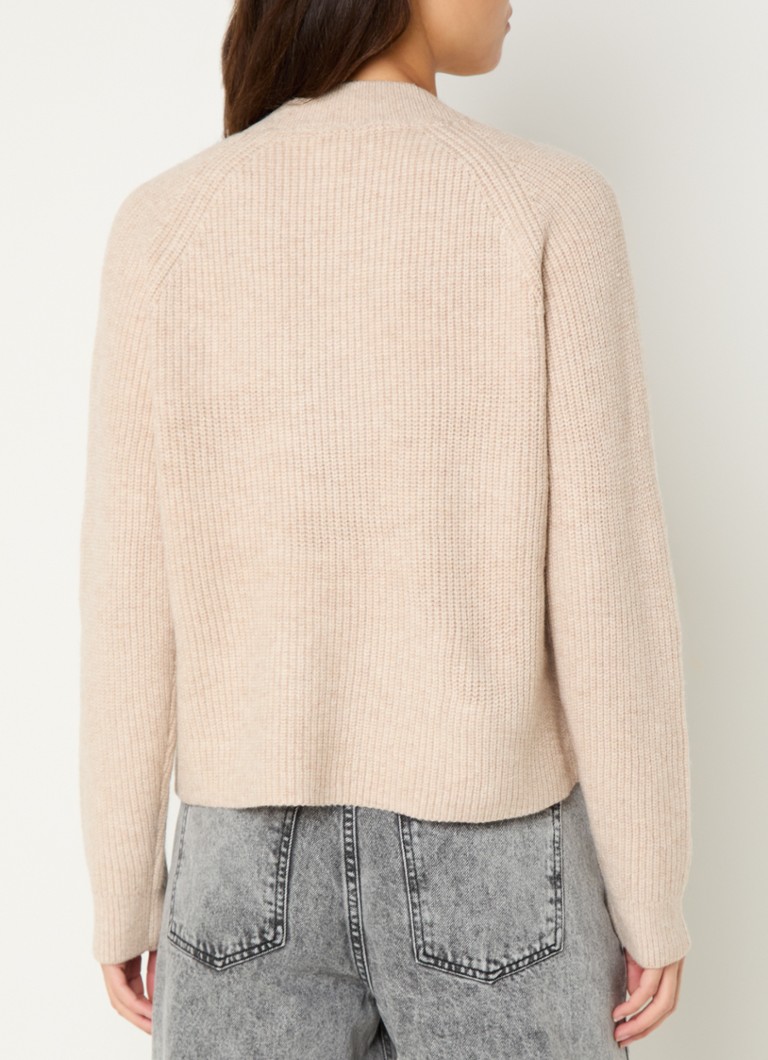 Co'Couture Row ribbet genser med rund hals