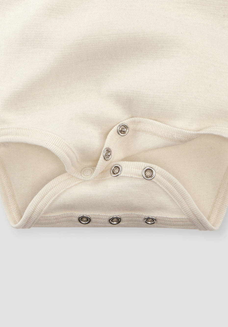 Kurzarmbody aus Bio-Baumwolle mit Merinowolle und Seide