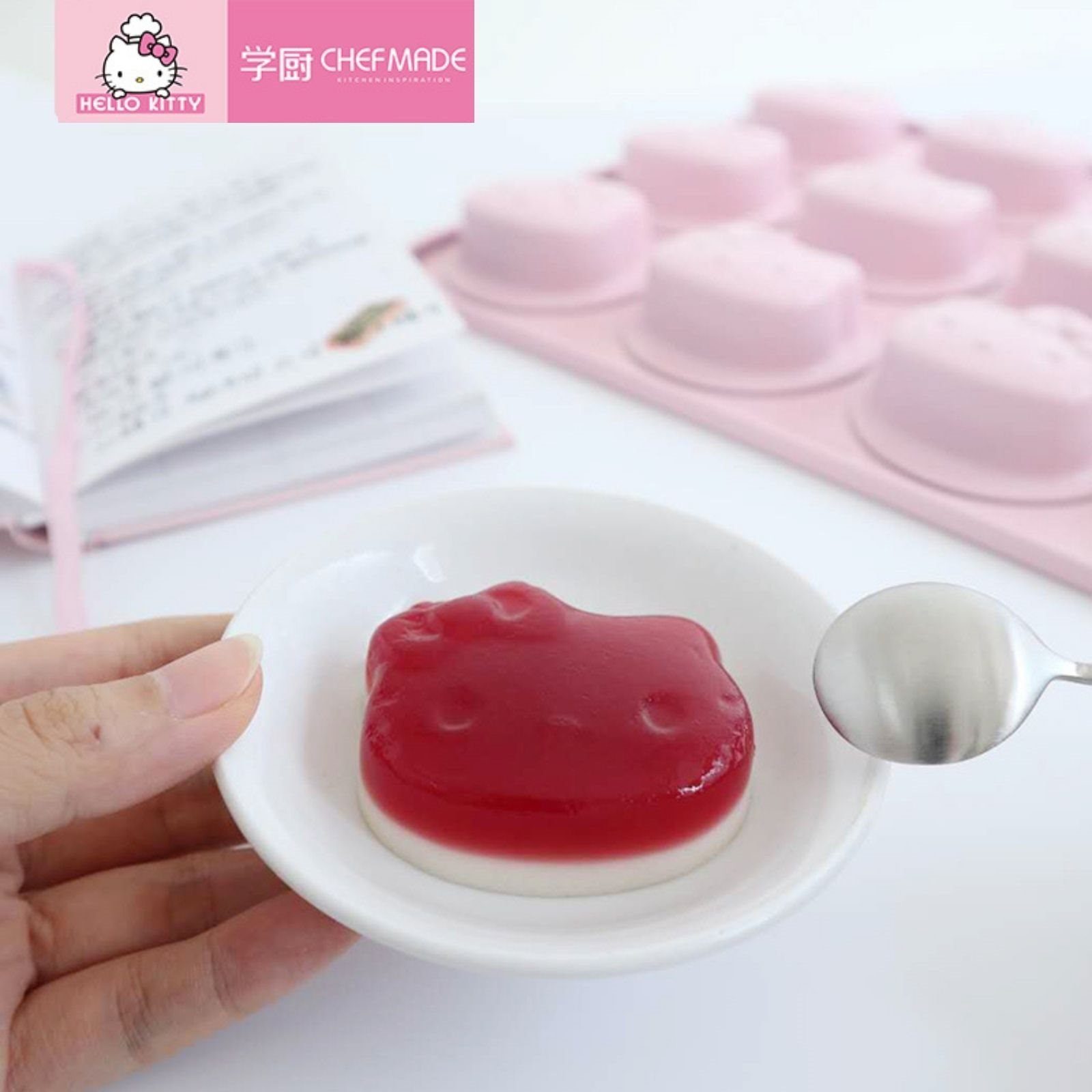 Chefmade Muffinform Muffinblech, (CHEFMADE, HELLO KITTY, Pink, 12er Muffinblech, 326x258x28mm, antihaft- & silikonbeschichtet, Muffinform, Cupcakeblech, Minikuchenform, Backblech, Cup-Cakes, Kohlenstoffstahl 1-tlg), Muffinform 12 Muffins - Muffin Bac
