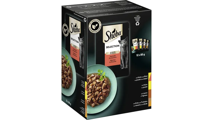 SHEBA® Selection in Sauce Herzhafte Komposition Portionsbeutel 1020 g
