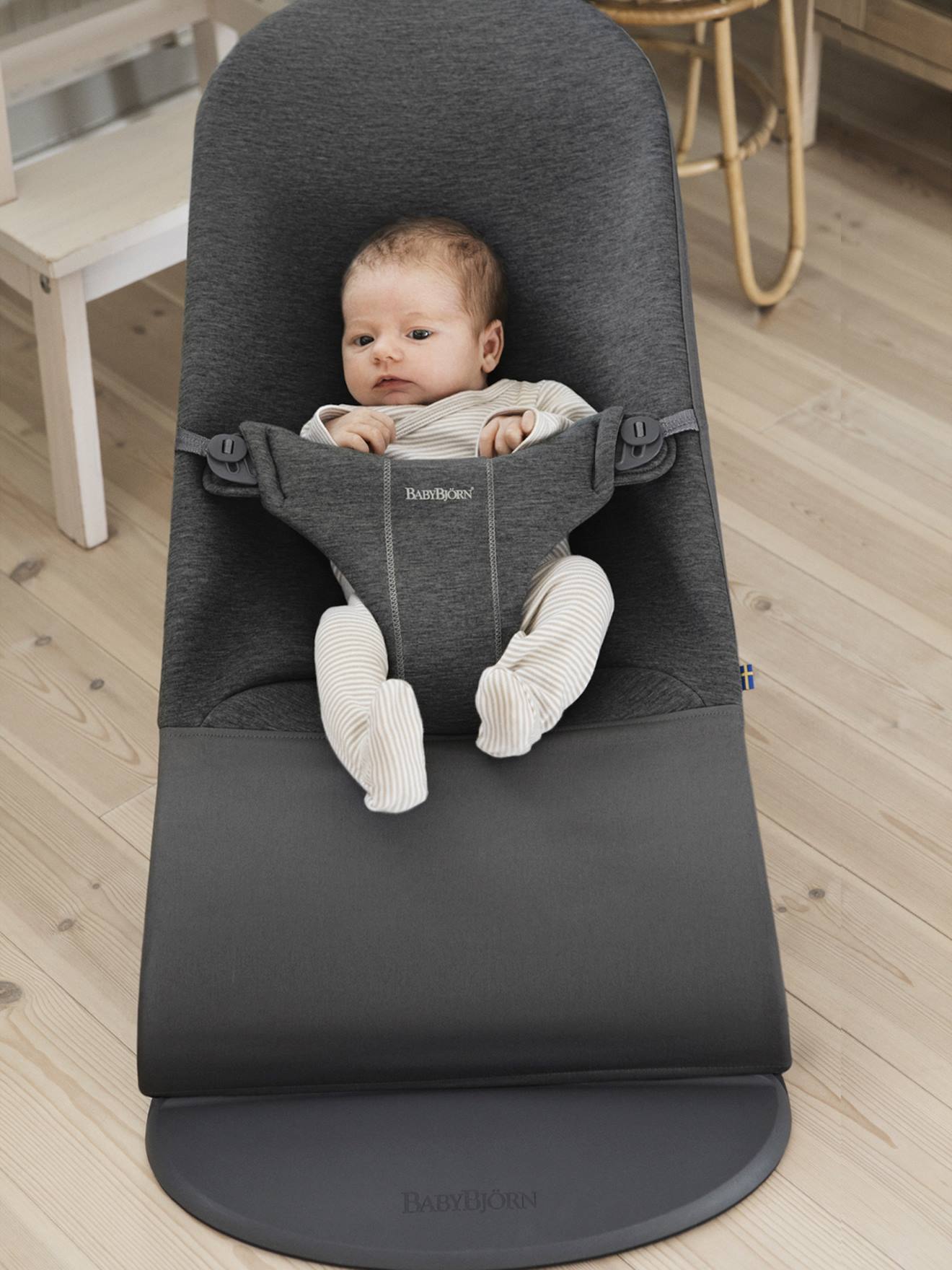 Transat Bliss jersey 3D BabyBjörn gris charbon