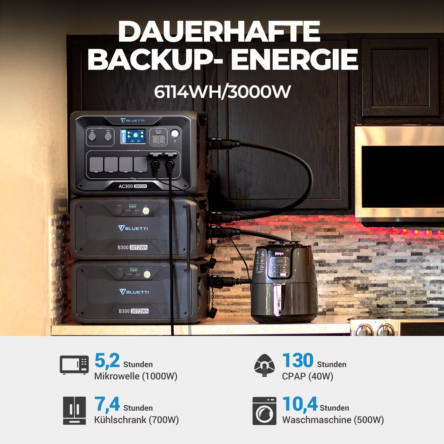 BLUETTI Stromerzeuger AC300 mit 2 B300, (1-tlg)