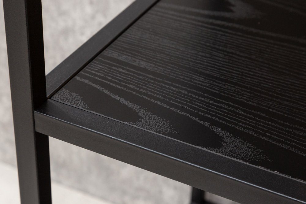 riess-ambiente Standregal SLIM LINE 185cm schwarz, Einzelartikel 1-tlg., Wohnzimmer · Holzwerkstoff · Metall · mit Ablage · Industrial