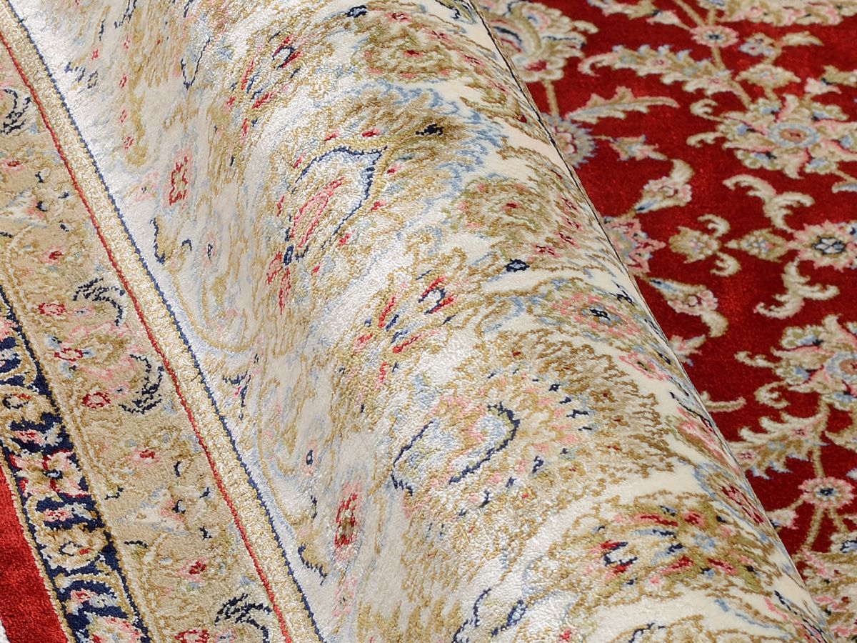 Webteppich Inci Keshan Rot-Creme 160 x 230 cm