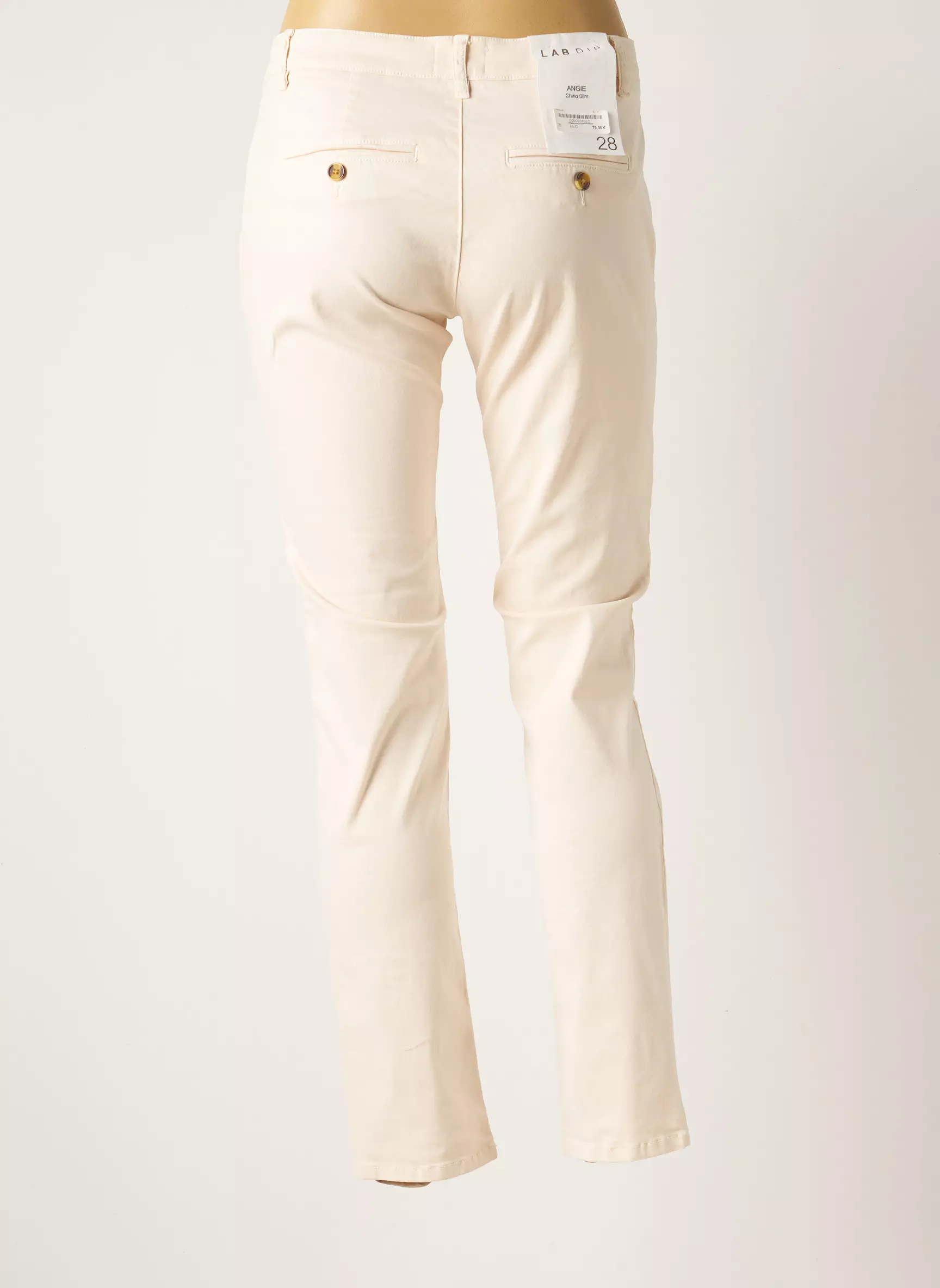Lab Dip Paris Pantalons Chino Femme couleur beige