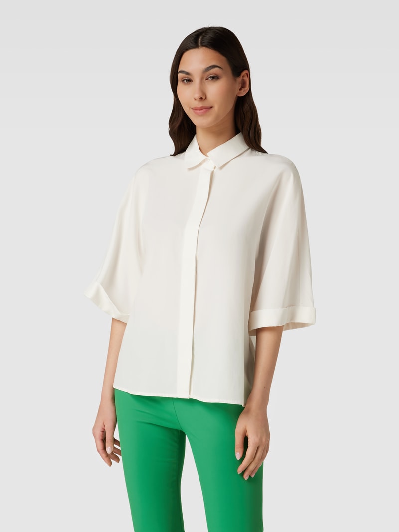 Bluse mit kurzen Raglanärmeln in ecru