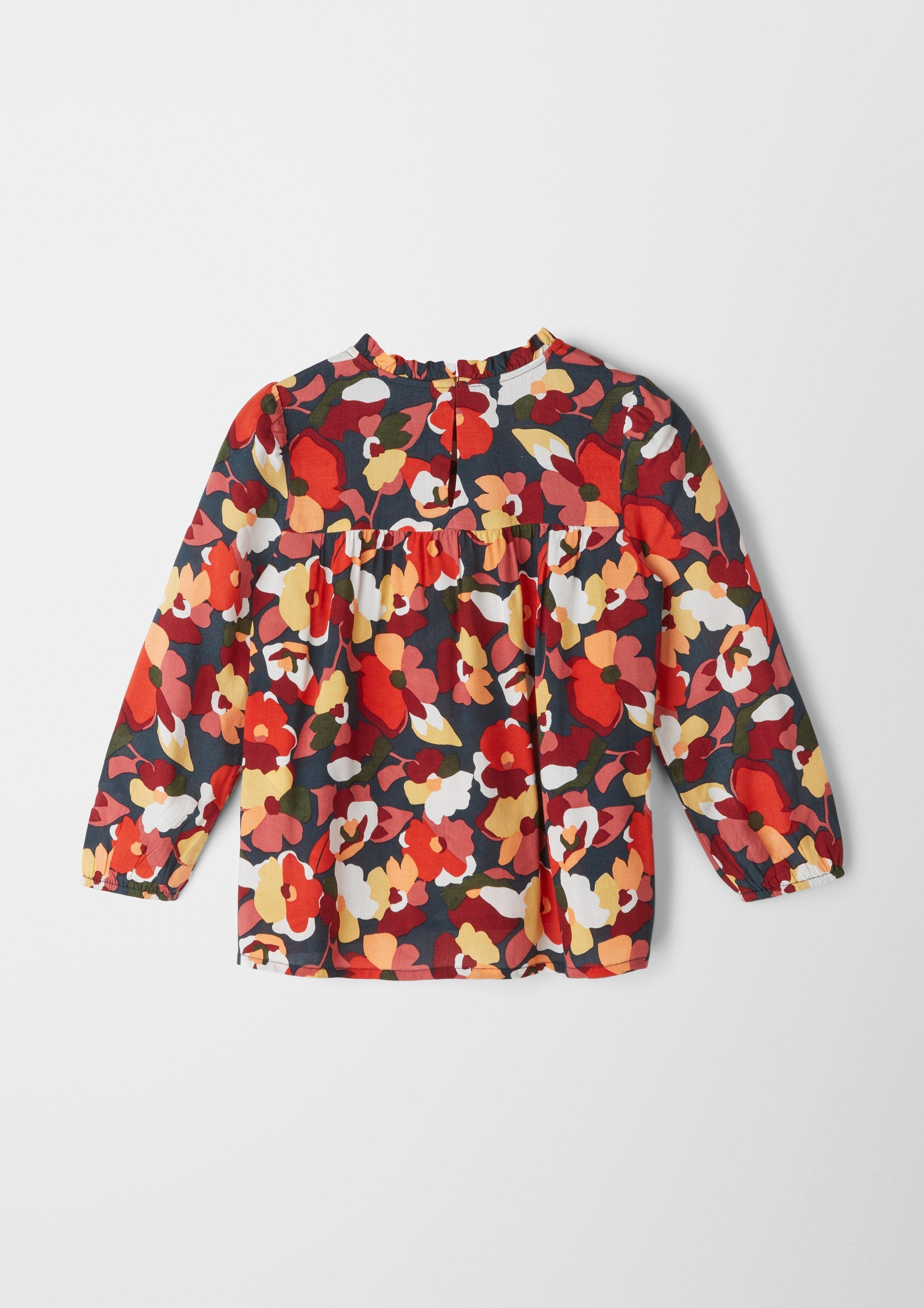 s.Oliver Langarmbluse Bluse mit Raffung Raffung