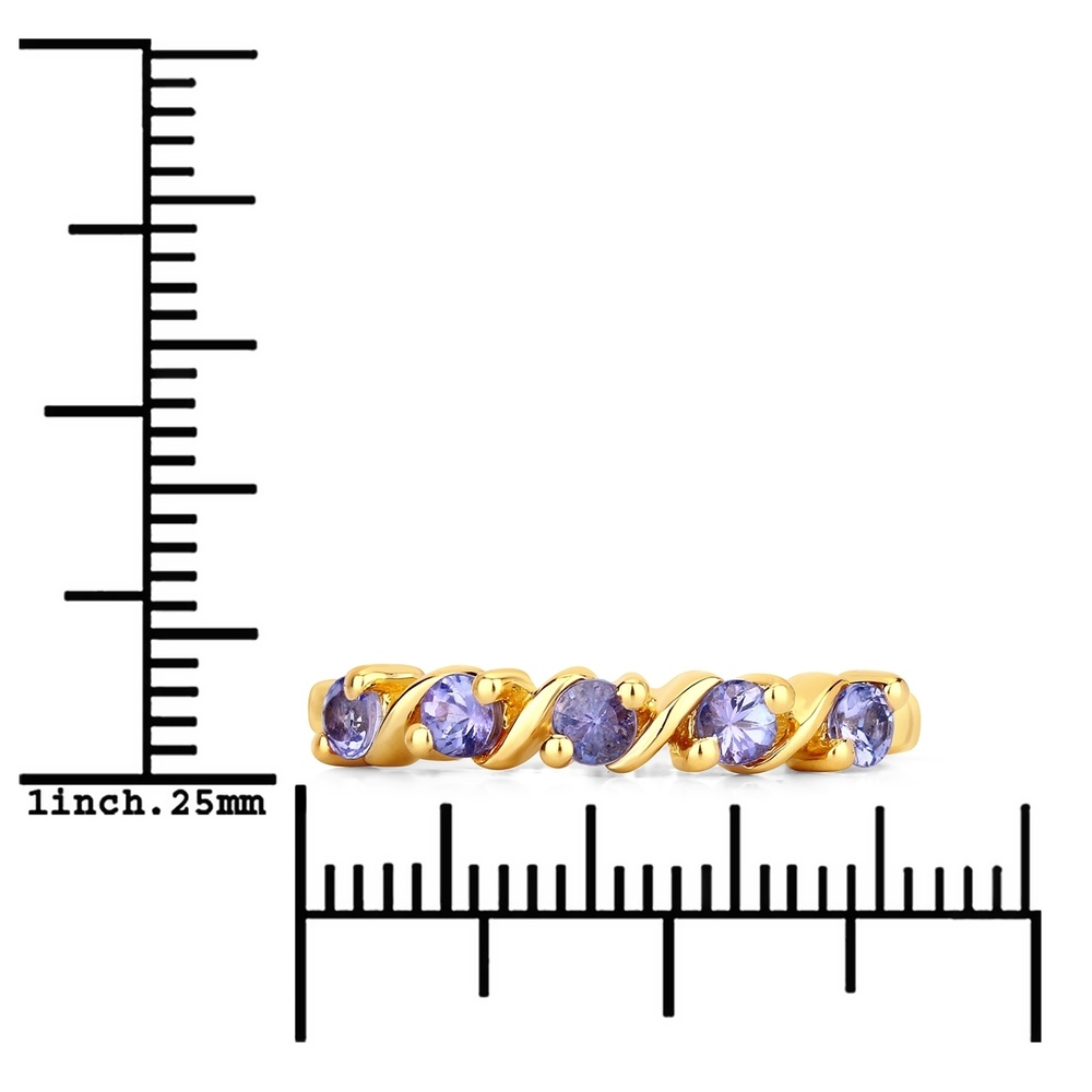 Rafaela Donata Bague Argent sterling Tanzanite en Or jaune Bague